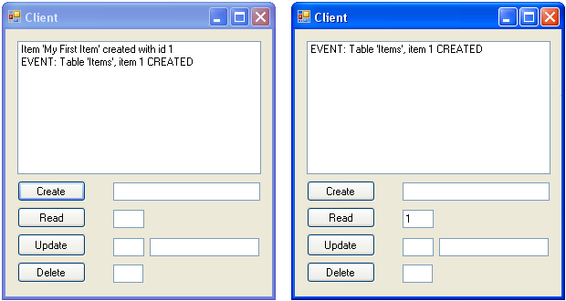 Figure 4. Second Client Read Table