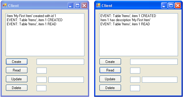 Figure 5. Client1 Reference Client 2 Database